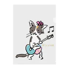 ビューン ワークスのミケ猫　フーニャ　ギタリスト Clear File Folder