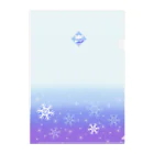 クロフミのまったりショップの吹雪くんのふんわり雪 Clear File Folder