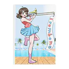 ももねこ工房（　◜◡‾）のトロンボーンのイラスト Clear File Folder