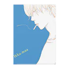 ikka-maaの悩める青いタバコを吸う青年 Clear File Folder