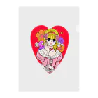 濃いコーヒーのお花とお姫さま Clear File Folder