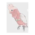 まめるりはことりのご機嫌モモイロインコちゃん【まめるりはことり】 クリアファイル