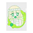 かわいいもののおみせ　いそぎんちゃくのクローバーちゃん🍀 クリアファイル