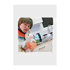 ふるあけの冷たくなったユニコーンの湯たんぽとお湯を沸かしているケトルとの自撮り Clear File Folder