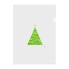 ひよこの足跡。のクリスマスツリー ストライプ Clear File Folder