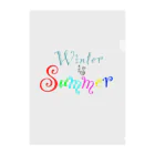 みんなの縁側 王丸屋のWinter is Summer 黒 クリアファイル