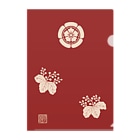 Rigelの木瓜桐文緋羅紗陣羽織柄 Clear File Folder