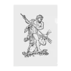 Ikarus ギリシャ神話の芸術のポセイドン  ネプチューン  ステッカー  おもしろ  アウトライン  モノクロ  ラインアート  Clear File Folder