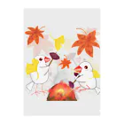 Lily bird（リリーバード）の落ち葉と焼き芋と文鳥ず Clear File Folder