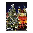 GALLERY misutawoのプラハ 夜のクリスマスツリーとティーン教会 Clear File Folder