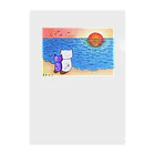 I-z-m-y's worksの沈みゆく夕日を見つめるネコ ～二人の世界～ Clear File Folder