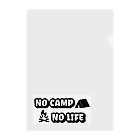 アウトドアデザインのNO CAMP NO LIFE Clear File Folder