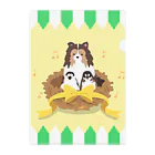 Kotetsu diary(SUZURI店)のシェルティ×十姉妹 Clear File Folder