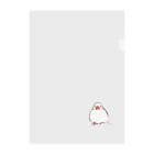 Joy. Ree Illustration SUZURI Shop の溶けてる文鳥 Clear File Folder