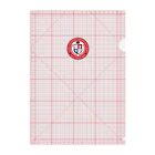 型紙＆生地のお店🧵ＪＦＯＡ🪡学長の方眼定規モチーフ A４クリアファイル Clear File Folder