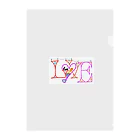 面白Tシャツ専門店の〰️loveを添えて〰️ Clear File Folder