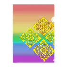 Toko Nataraja Baliのバリ菱x4でか虹 クリアファイル