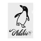 みみはんこ/消しゴムはんこのAdélie Penguin (+logo A) クリアファイル