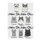 paniniのokii neko　文字多いバージョン クリアファイル