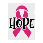 Fred HorstmanのBreast Cancer HOPE  乳がんの希望 クリアファイル