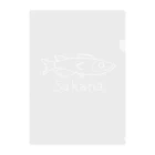 MrKShirtsのSakana (魚) 白デザイン Clear File Folder