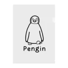 MrKShirtsのPengin (ペンギン) 黒デザイン Clear File Folder