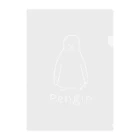 MrKShirtsのPengin (ペンギン) 白デザイン Clear File Folder