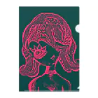 一欠片のカセットテープの神秘ちゃん【緑】 Clear File Folder