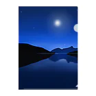 たぬき屋の月と夜と湖 Clear File Folder