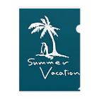 雑貨屋ペパロニのペンギンの夏休み　summer vacation サマーバケーション Clear File Folder