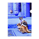 ちょろ母ねこ写真グッズのモロッコねこ〜シャウエン1 Clear File Folder