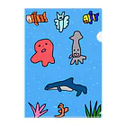 絵が下手な人。の海産物フェア Clear File Folder