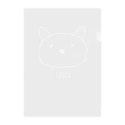 MrKShirtsのInu (犬) 白デザイン Clear File Folder