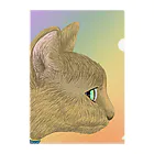 理絵のねこ 虹色 Clear File Folder