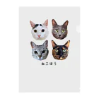 ねこほうチャンネル公式グッズのねこほう実写集合！ Clear File Folder