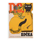 YS VINTAGE WORKSのチェコ・KOCKA（=チェコ語で猫） Clear File Folder