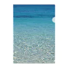 はれうさぎの沖縄座間味の海【波B-1】慶良間ブルー｜ZAMAMIの文字なし Clear File Folder