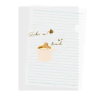 kiki25のcoffee time(コーヒー白字) Clear File Folder