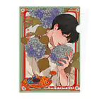 おさるのかごやの金魚のジョウロと紫陽花 Clear File Folder