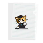 めろさらオリジナルグッズのにゃんこ運転士 Clear File Folder