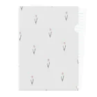 rilybiiの *little flower pattern × greige × message Clear File Folder