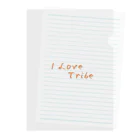 ミラくまのI LOVE Tribe　文字色 Clear File Folder