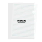 ピューちゃんのお店のMWM(白) Clear File Folder