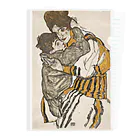 世界の絵画アートグッズのエゴン・シーレ《シーレの妻と小さな甥っ子》 クリアファイル