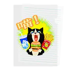 dodonkoshopの美味！ハンバーガー猫 Clear File Folder