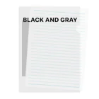 BLACK AND GRAYのBLACK AND GRAY Clear File Folder