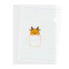 ゆるも鹿々堂のポケットインまめしか Clear File Folder