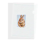 chaikohaponのうさぎのマグカップ Clear File Folder