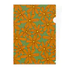 tettetextileのコスモス_orange Clear File Folder