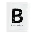 noisie_jpの【B】イニシャル × Be a noise. クリアファイル